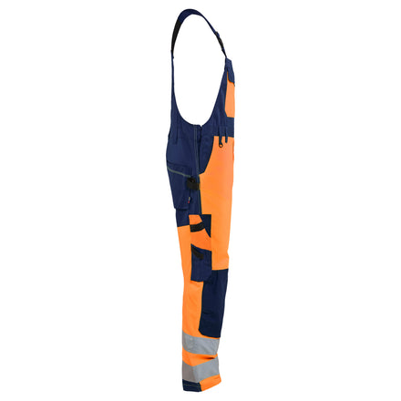 Blaklader 2663 Orange/Navy Blue Hi-Vis Bib Trousers