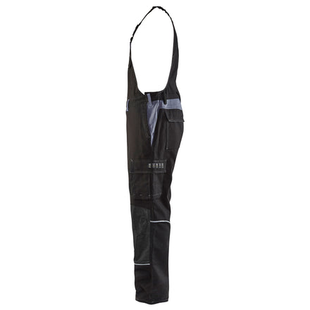 Blaklader 2861 Anti Flame Bib Trousers Black Grey Left