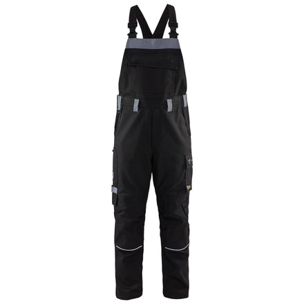 Blaklader 2861 Anti Flame Bib Trousers Black Grey Main