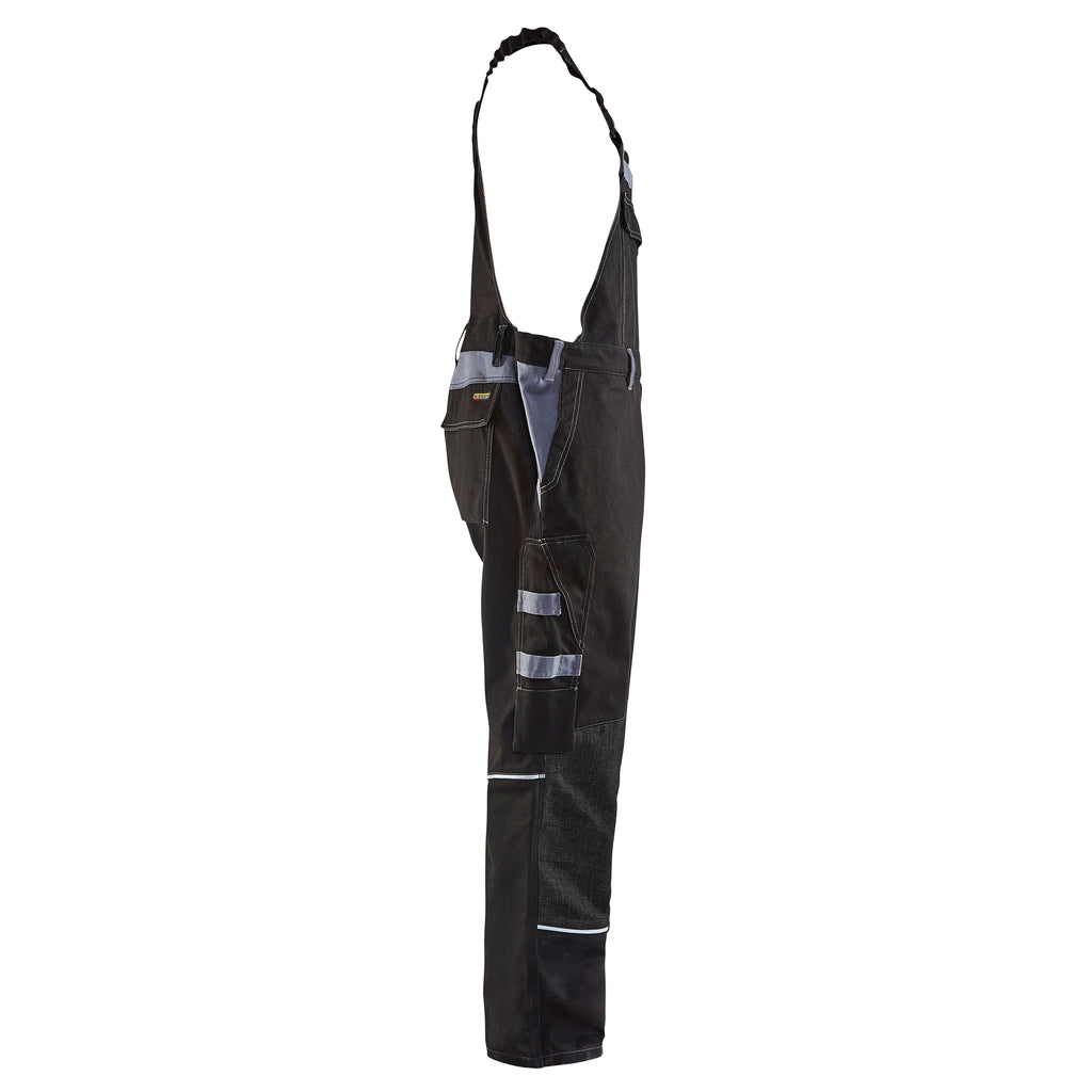 Blaklader 2861 Anti Flame Bib Trousers Black Grey Right