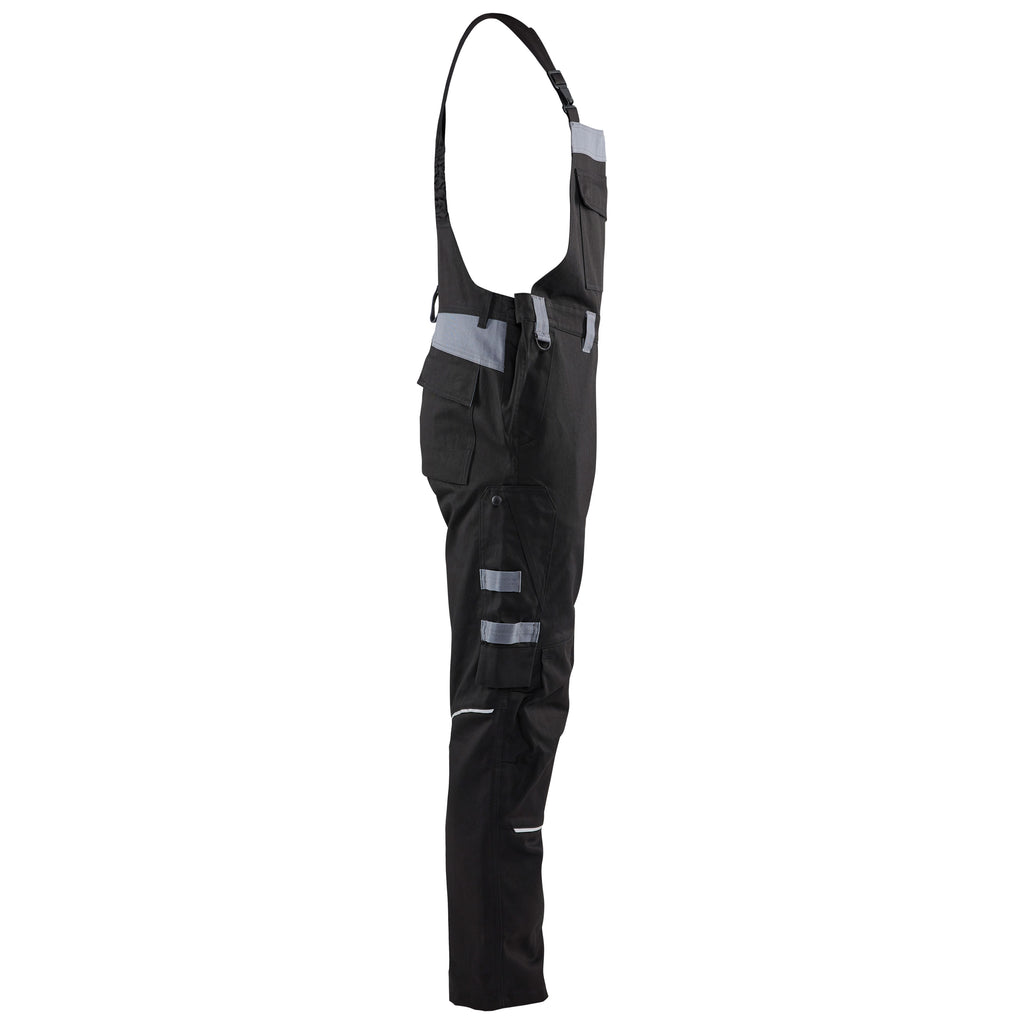 Blaklader 2861 Anti Flame Bib Trousers Black Grey Right
