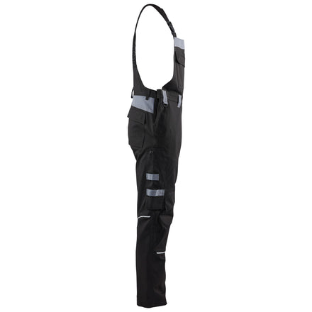Blaklader 2861 Anti Flame Bib Trousers Black Grey Right