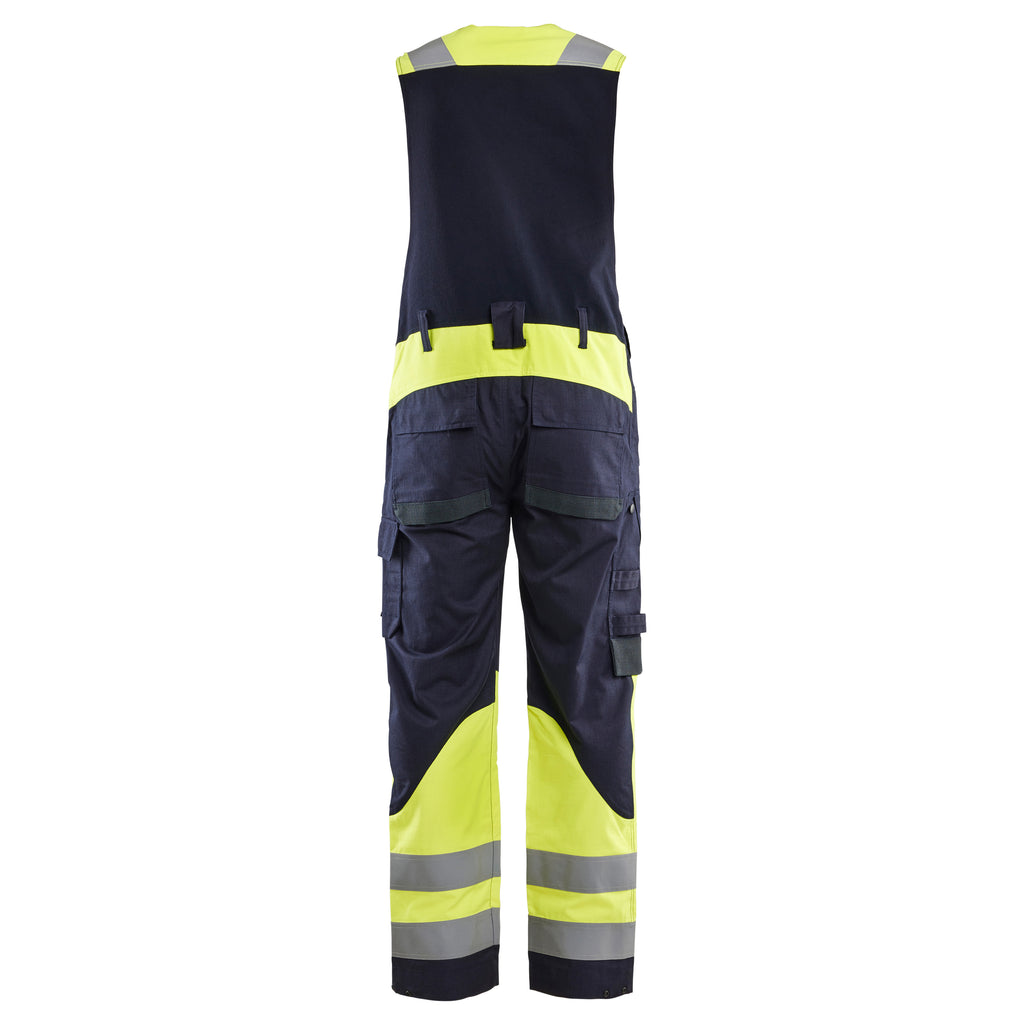Blaklader 2887 Navy Blue/Hi-Vis Yellow Arc Flash & Fire Retardant Inherent Sleeveless Multinorm Overalls