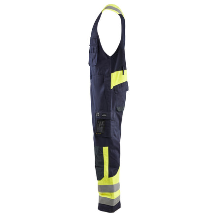 Blaklader 2887 Navy Blue/Hi-Vis Yellow Arc Flash & Fire Retardant Inherent Sleeveless Multinorm Overalls