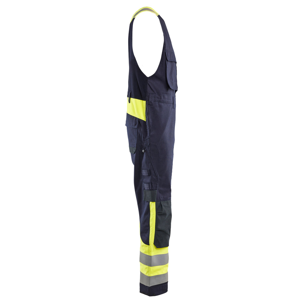 Blaklader 2887 Navy Blue/Hi-Vis Yellow Arc Flash & Fire Retardant Inherent Sleeveless Multinorm Overalls