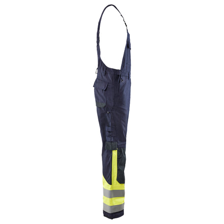 Blaklader 2890 Navy Blue/Hi-Vis Yellow Arc Flash & Fire Retardant Apc 2 Multinorm Inherent Bib Trouser
