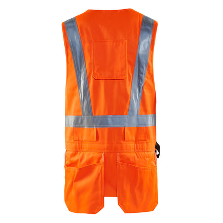 Blaklader 3027 Hi Vis Tool Vest Hi Vis Orange Navy Blue Back