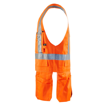 Blaklader 3027 Hi Vis Tool Vest Hi Vis Orange Navy Blue Left