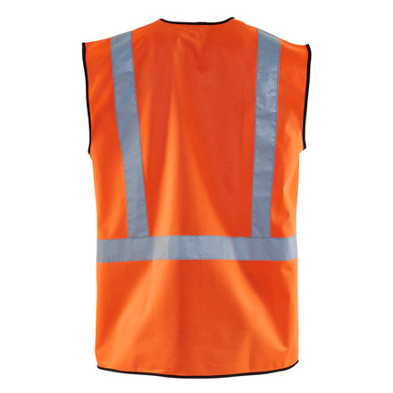 Blaklader 3029 Hi Vis Vest Hi Vis Orange Navy Blue Back