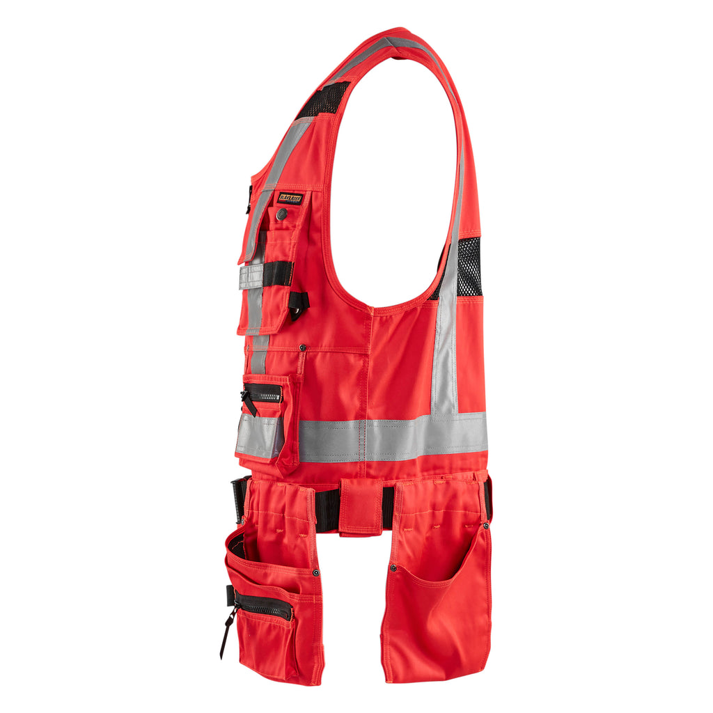 Blaklader 3032 Hi Vis Tool Vest Hi Vis Red Left