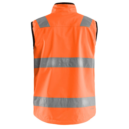 Blaklader 3049 Hi Vis Softshell Vest Hi Vis Orange Navy Blue Back