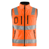 Blaklader 3049 Hi Vis Softshell Vest Hi Vis Orange Navy Blue Main