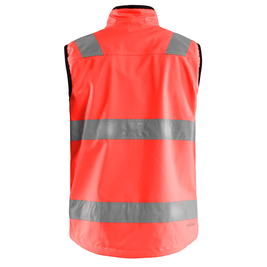 Blaklader 3049 Hi Vis Softshell Vest Hi Vis Red Back