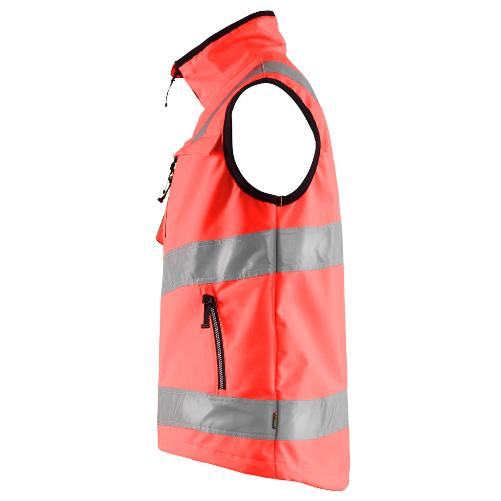 Blaklader 3049 Hi Vis Softshell Vest Hi Vis Red Left