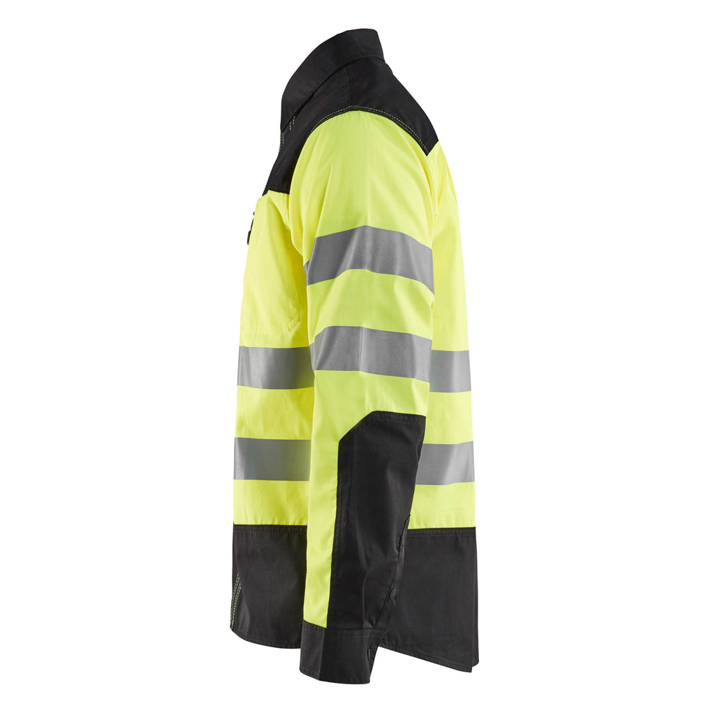 Blaklader 3255 Hi Vis Shirt Hi Vis Yellow Black Left