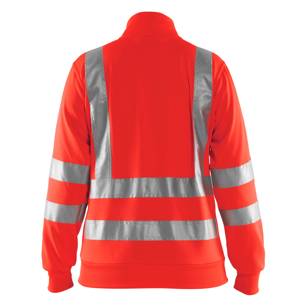 Blaklader 3308 Womens Hi Vis Sweatshirt Hi Vis Red Back