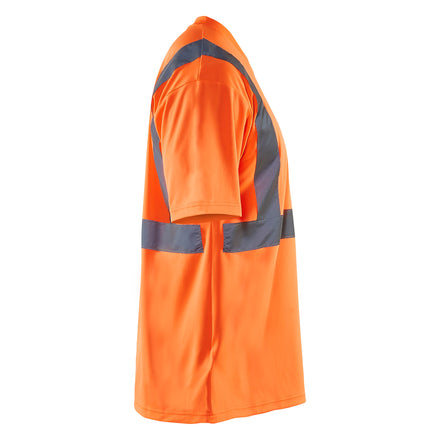 Blaklader 3313 Hi Vis T Shirt Hi Vis Orange Navy Blue Right