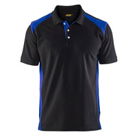 Blaklader 3324 Black/Cornflower Blue Polo Shirt