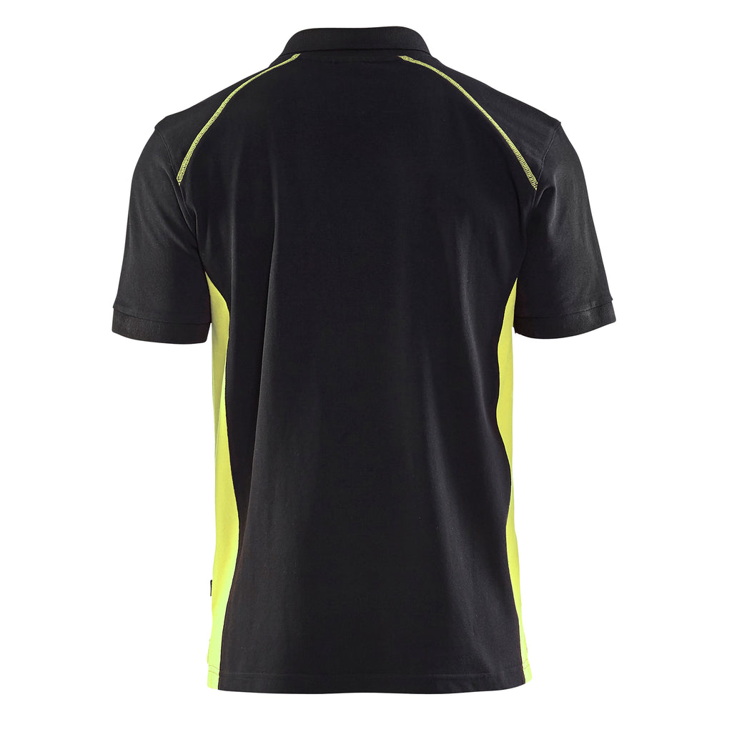 Blaklader 3324 Black/Hi-Vis Yellow Polo Shirt