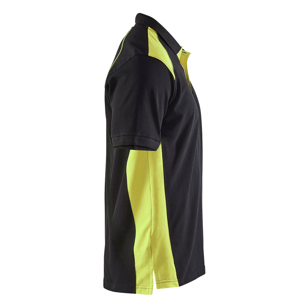 Blaklader 3324 Black/Hi-Vis Yellow Polo Shirt