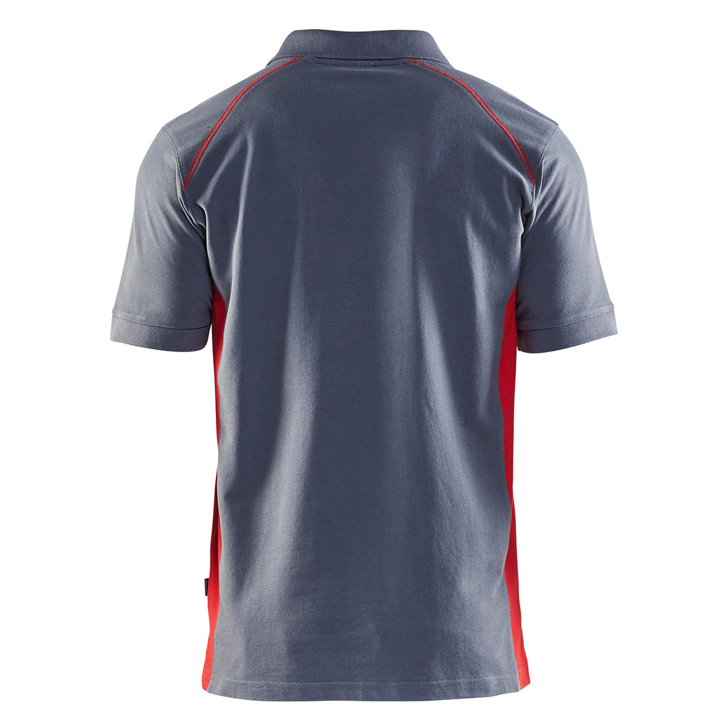 Blaklader 3324 Grey/Red Polo Shirt
