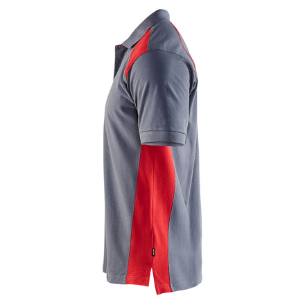 Blaklader 3324 Grey/Red Polo Shirt
