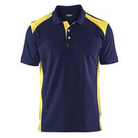 Blaklader 3324 Navy Blue/Hi-Vis Yellow Polo Shirt
