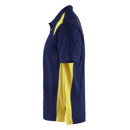 Blaklader 3324 Navy Blue/Hi-Vis Yellow Polo Shirt