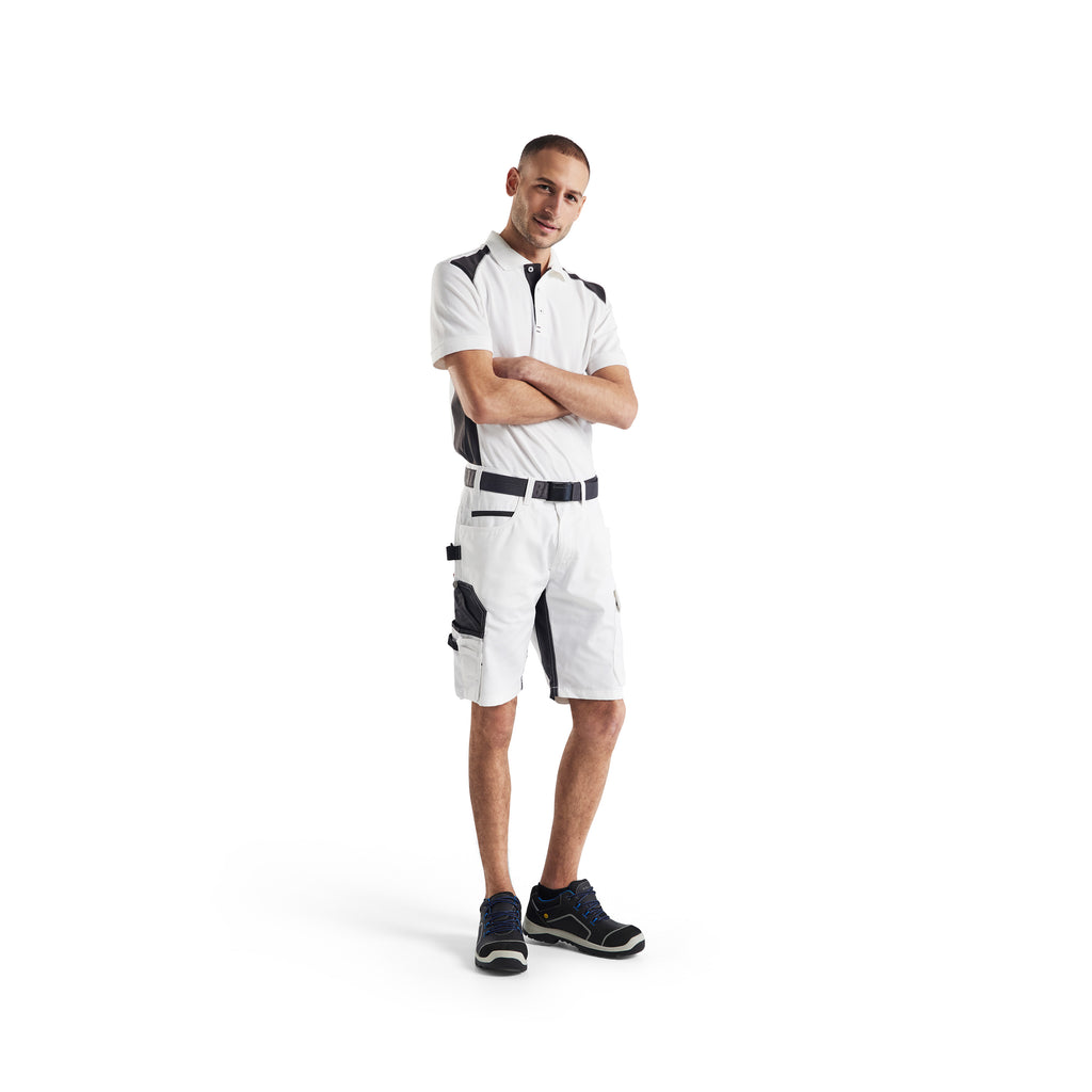 Blaklader 3324 White/Dark Grey Polo Shirt