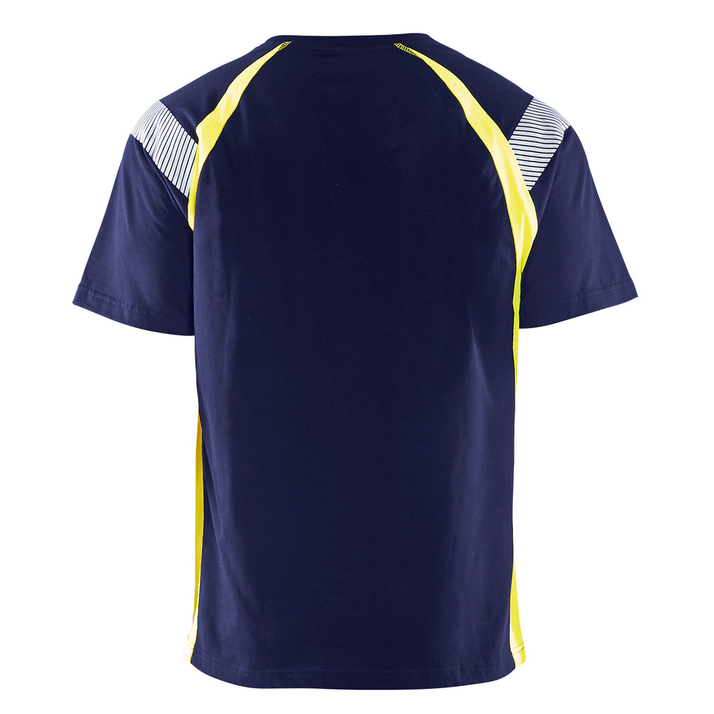 Blaklader 3332 Navy Blue/Hi-Vis Yellow T-Shirt