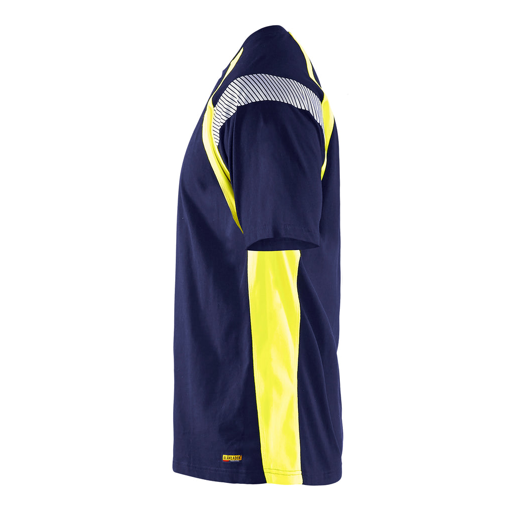 Blaklader 3332 Navy Blue/Hi-Vis Yellow T-Shirt