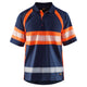 Blaklader 3338 Navy Blue/Hi-Vis Orange Polo Shirt With UV-Protection
