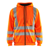 Blaklader 3346 Hi Vis Hooded Sweater Hi Vis Orange Navy Blue Main