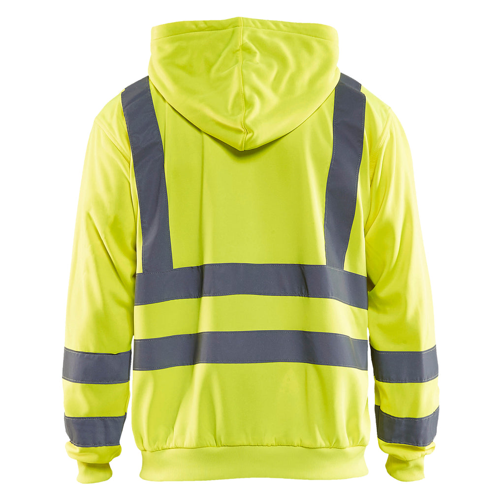 Blaklader 3346 Hi Vis Hooded Sweater Hi Vis Yellow Back