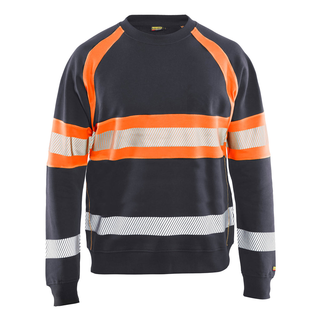 Blaklader 3359 Hi Vis Sweater Grey Hi Vis Orange Main