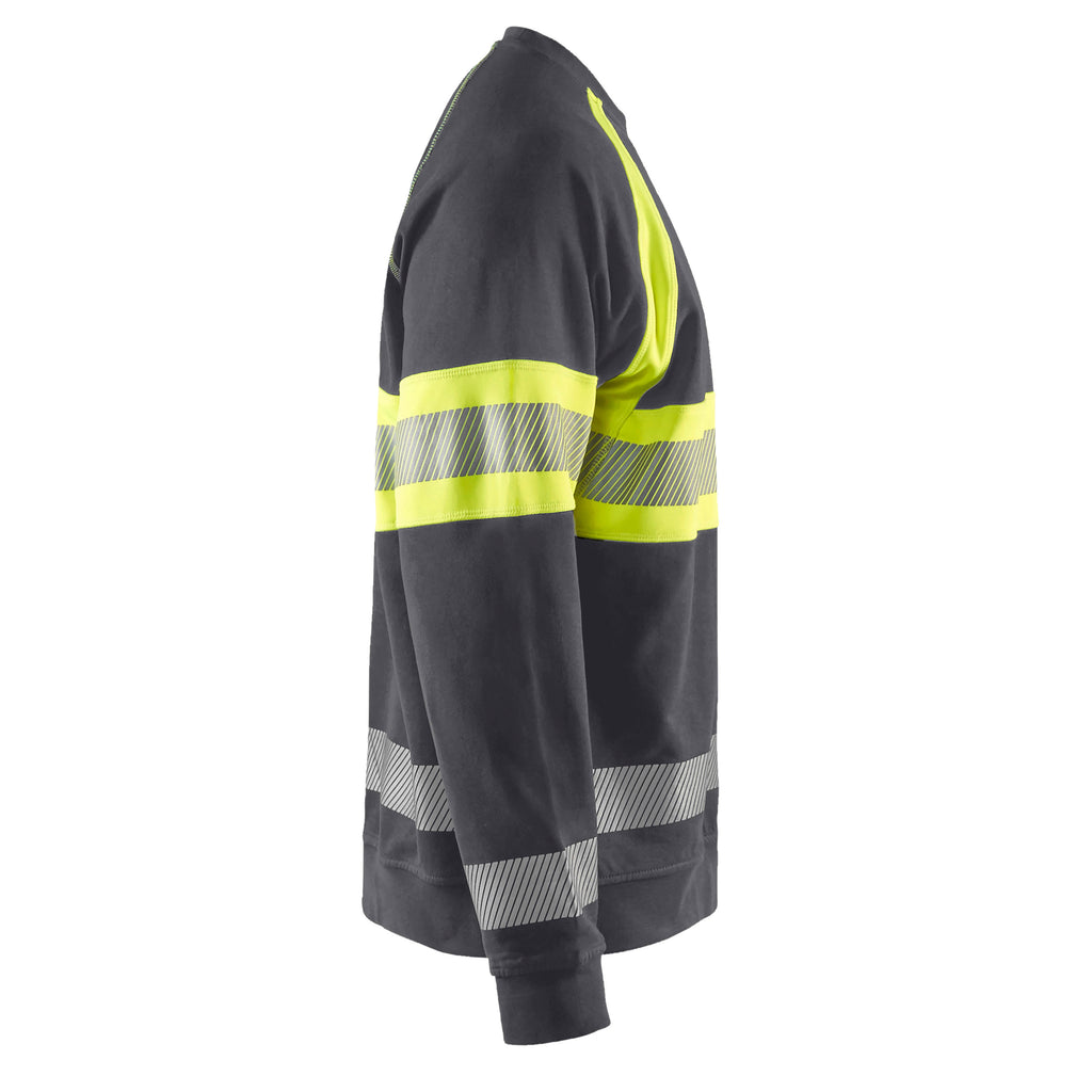 Blaklader 3359 Hi Vis Sweater Grey Hi Vis Yellow Right
