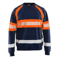 Blaklader 3359 Hi Vis Sweater Navy Blue Hi Vis Orange Main