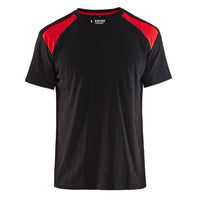 Blaklader 3379 180gsm Black/Red T-Shirt