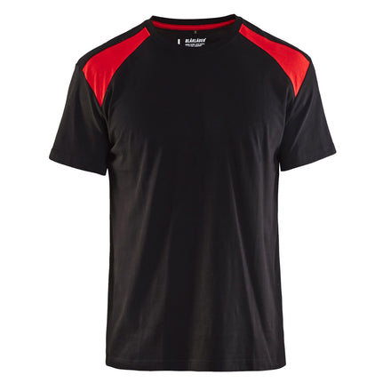 Blaklader 3379 180gsm Black/Red T-Shirt