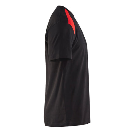 Blaklader 3379 180gsm Black/Red T-Shirt