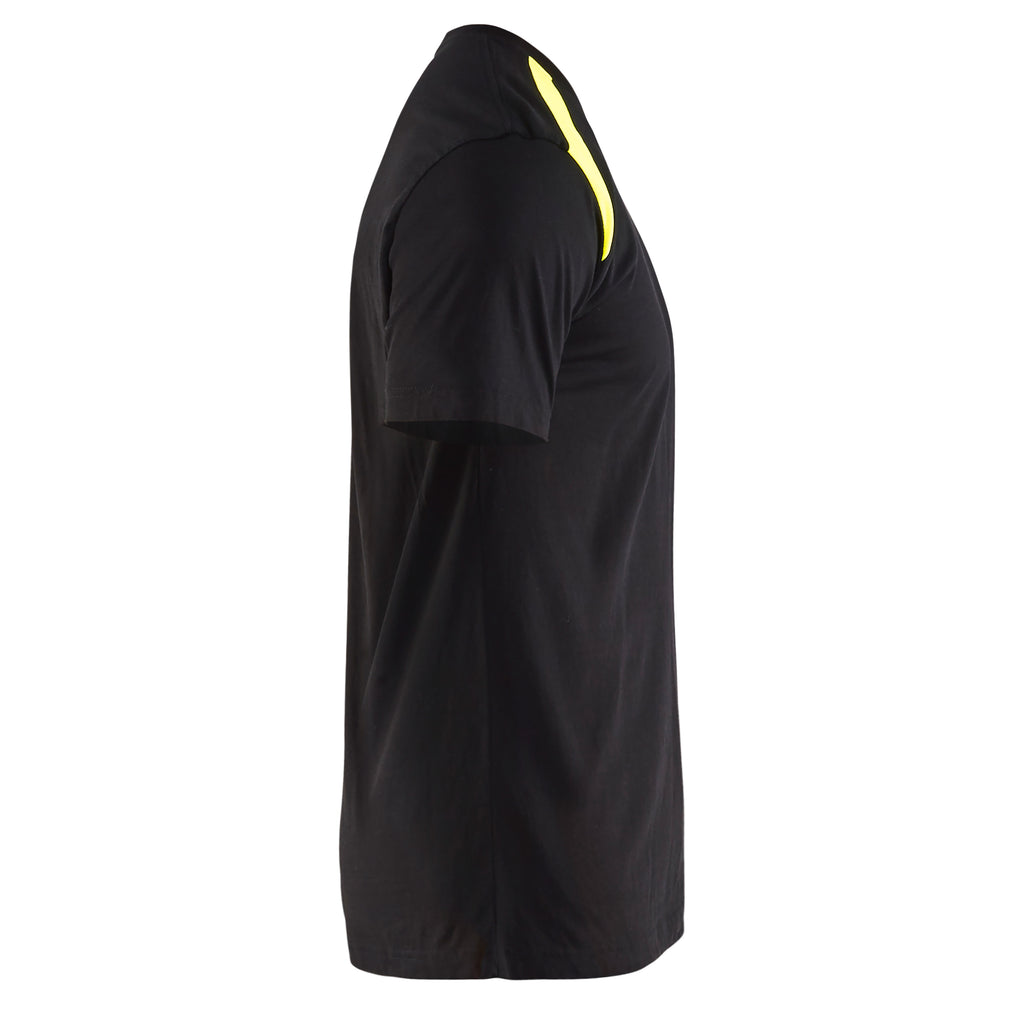 Blaklader 3379 150gsm Black/Hi-Vis Yellow T-Shirt