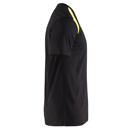 Blaklader 3379 150gsm Black/Hi-Vis Yellow T-Shirt