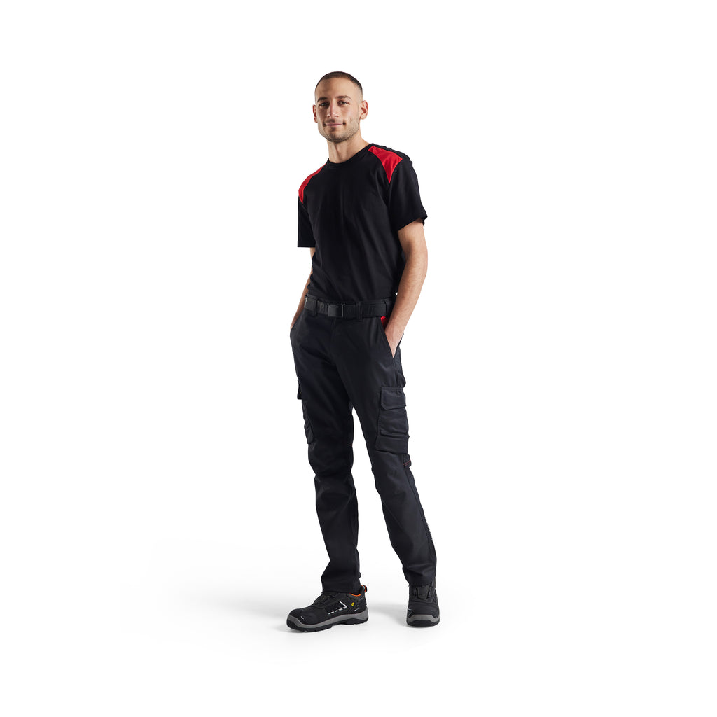 Blaklader 3379 150gsm Black/Red T-Shirt