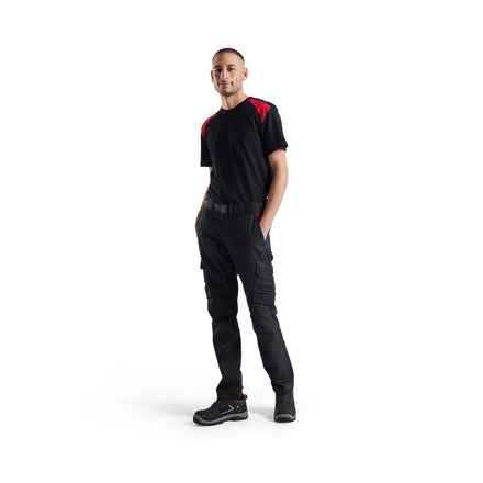 Blaklader 3379 150gsm Black/Red T-Shirt