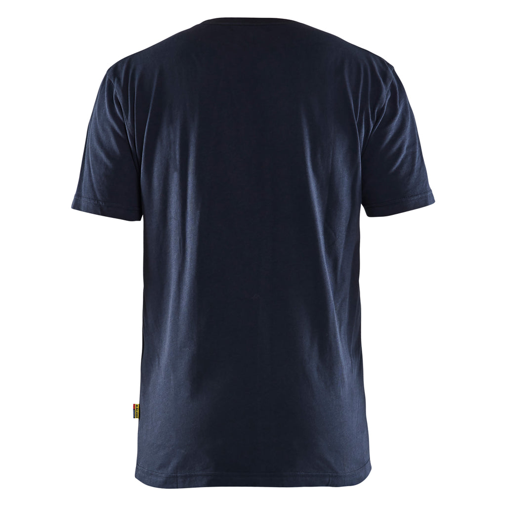 Blaklader 3379 150gsm Dark Navy Blue/Hi-Vis Yellow T-Shirt