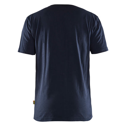 Blaklader 3379 150gsm Dark Navy Blue/Hi-Vis Yellow T-Shirt