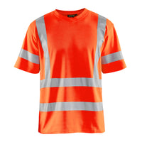 Blaklader 3380 Uv T Shirt Hi Vis Hi Vis Orange Navy Blue Main