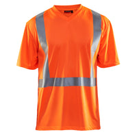 Blaklader 3382 Uv T Shirt Hi Vis Hi Vis Orange Navy Blue Main