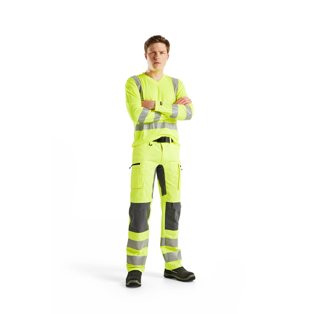 Blaklader 3383 Hi Vis Uv Long Sleeved T Shirt Hi Vis Yellow Model