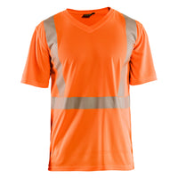 Blaklader 3386 Hi Vis Uv Protected T Shirt Hi Vis Orange Navy Blue Main
